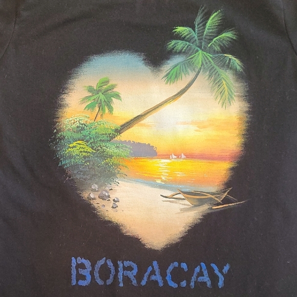 Black Boracay Graphic T-Shirt L - Picture 5 of 7